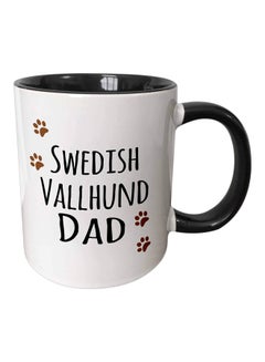 Swedish Vallhund Dad Printed Mug White/Black