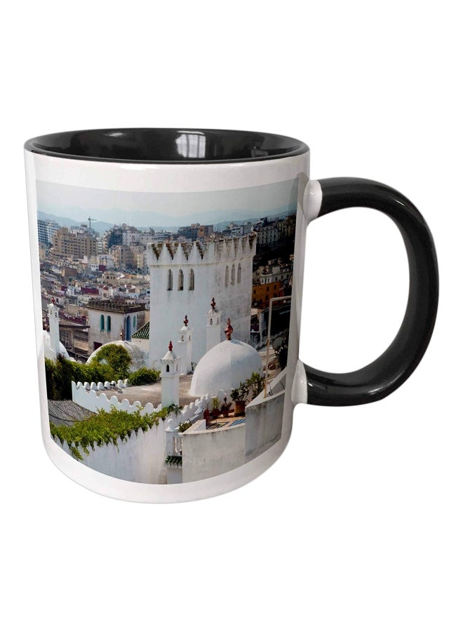 3Dروز Printed Two Tone Coffee Mug White/Black/Green