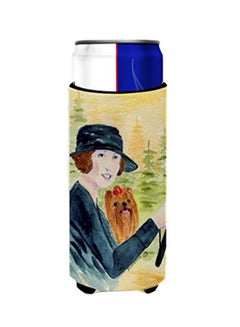 Driving With Her Yorkie Printed Beverage Insulators Hugger Multicolour 4x0.2x6.5inch