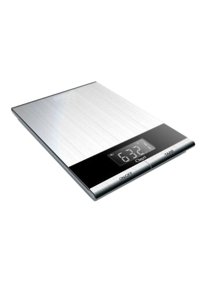 أوزري ميزان طعام رقمي للمطبخ أسود/ فضي 6.2x0.4x9بوصة - Image 1