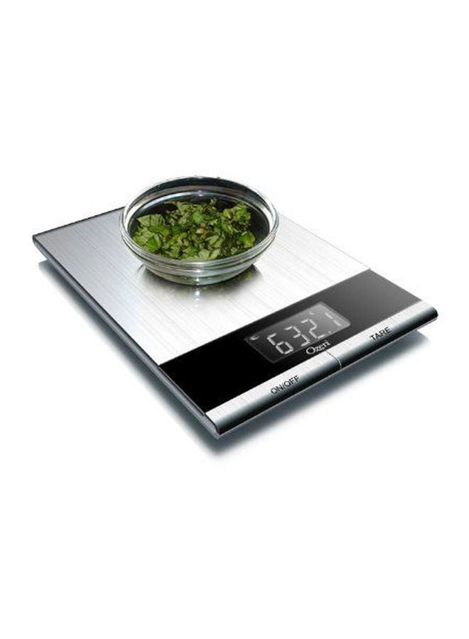 أوزري ميزان طعام رقمي للمطبخ أسود/ فضي 6.2x0.4x9بوصة - Image 4
