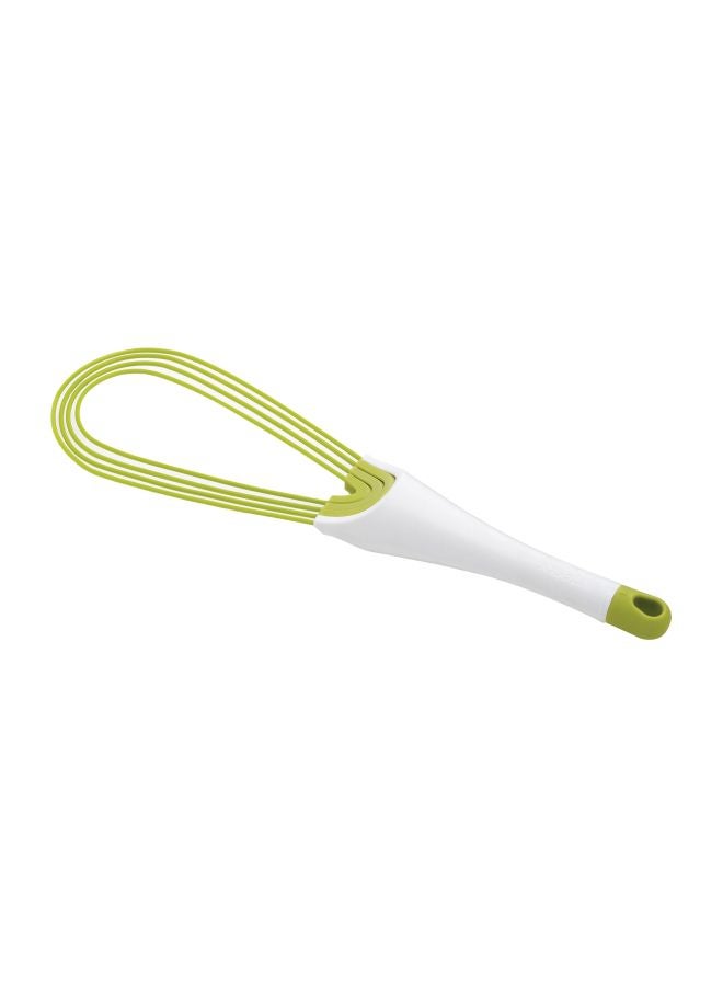 Joseph Joseph 2-In-1 Silicone Coated Twist Whisk White/Green 11.5inch  - Image 1