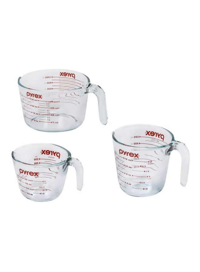 بيريكس عبوة من 3 أكواب قياس شفاف 12x10.5x4.5بوصة - Image 1