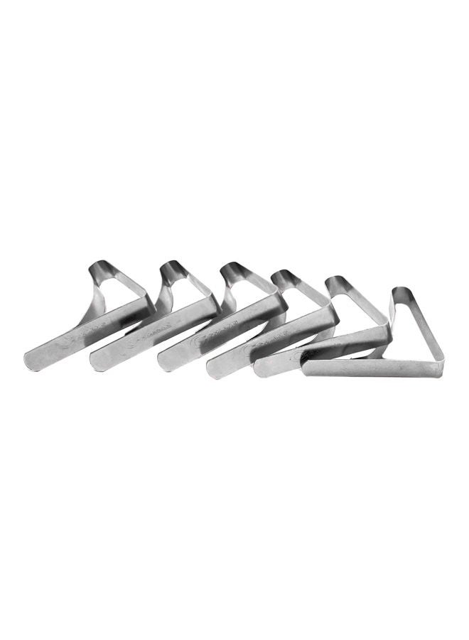 COGHLANS 6-Piece Tablecloth Clamp Set Silver  - Image 1