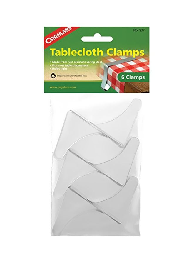 COGHLANS 6-Piece Tablecloth Clamp Set Silver  - Image 2