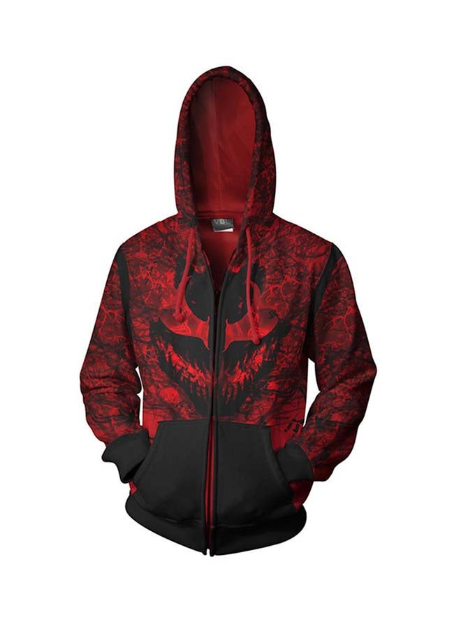Spider-Man 3D Printed Cardigan Hoodie Red - Image 1