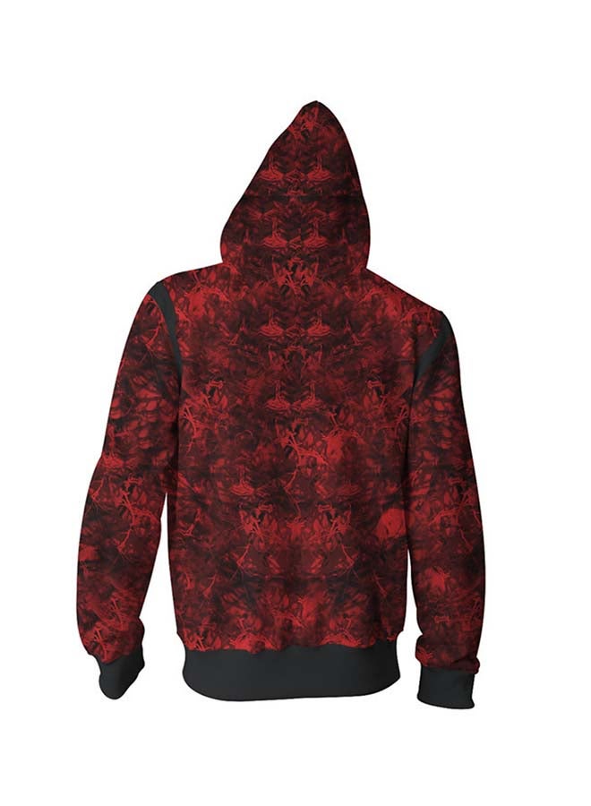 Spider-Man 3D Printed Cardigan Hoodie Red - Image 2