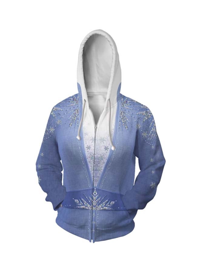 Frozen2 Tide Movement Fleece Hoodie Blue  - Image 1