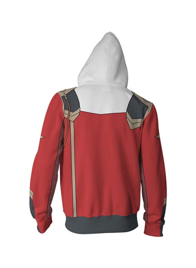 Generic - Darling In The Franxx Animation 3D Sweater Hoodie Red/Grey - Image 1
