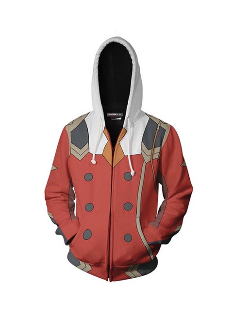 Darling In The Franxx Animation 3D Sweater Hoodie Red/Grey