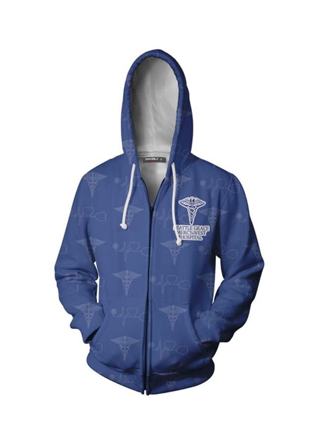 Grey'S Anatomy 3D Digital Printing Hoodie Blue  - Image 1