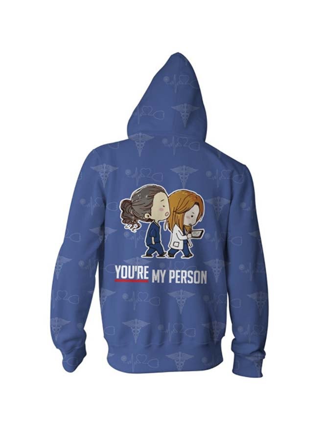 Grey'S Anatomy 3D Digital Printing Hoodie Blue  - Image 2