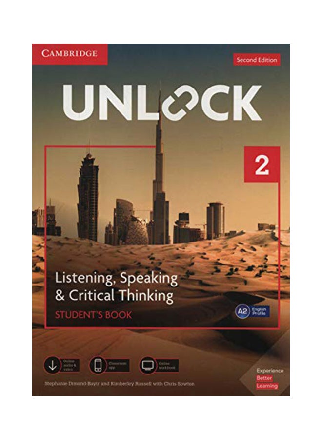 Unlock Level 2 Listening, Speaking & Critical Thinking Student's Book Hardcover English by Stephanie Dimond-Bayir - 43524 