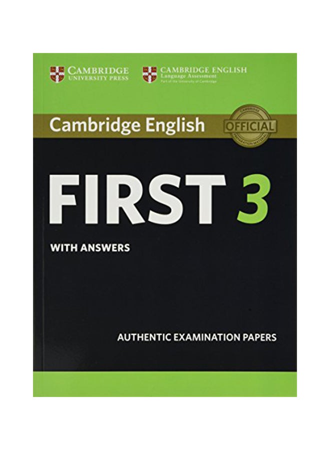 كتاب الطالب Cambridge English First 3 مع الإجابات