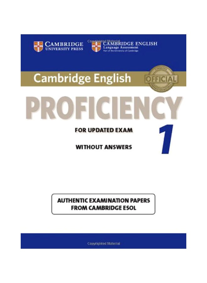 Cambridge English Proficiency 1 For Updated Exam Student's Book Without Answers paperback english - 12/10/2012
