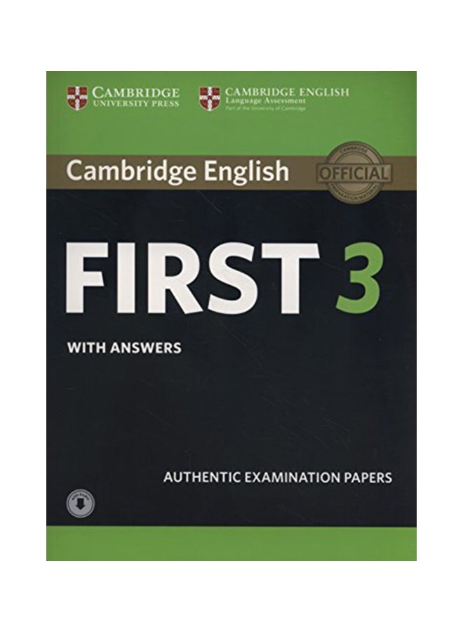 Cambridge English First 3 Student's Book With Answers And Audio hardcover english - 5/24/2018