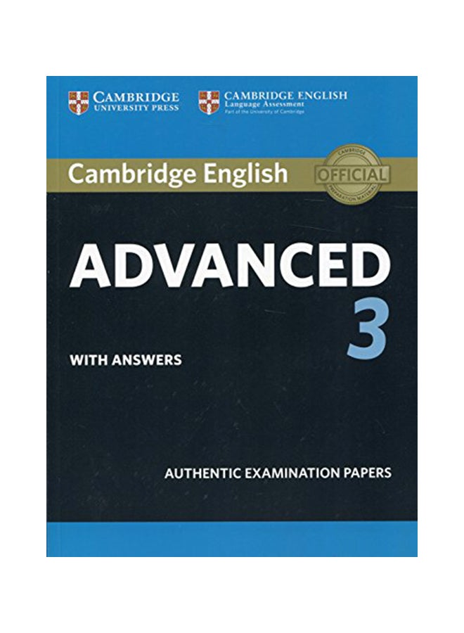 Cambridge English Advanced 3 Student's Book with Answers paperback english - 31 July 2018