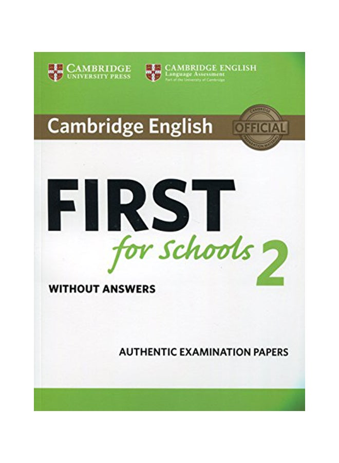 Cambridge English First for Schools 2 paperback english - 42688