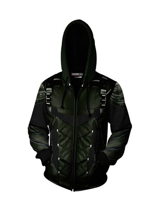 Arrow 3D Digital Printed Hoodie Black - Image 1