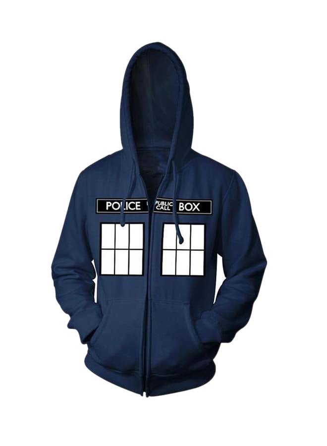 Doctor Who 3D Printed Hoodie Blue - Image 1