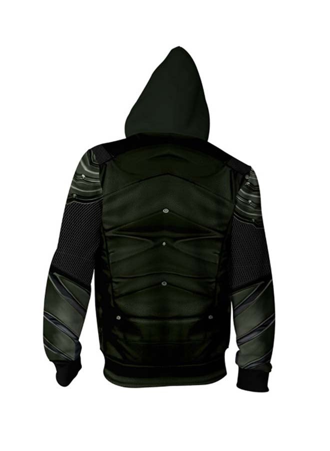 Arrow 3D Digital Printed Hoodie Black - Image 2