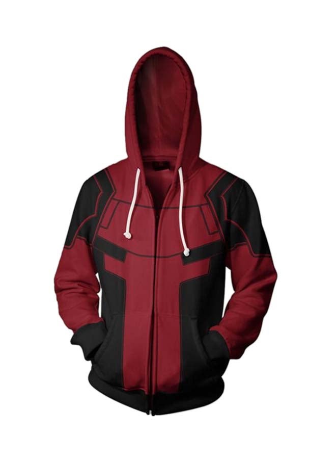 هودي بطبعة رقمية لشخصية Deadpool أحمر - Image 1