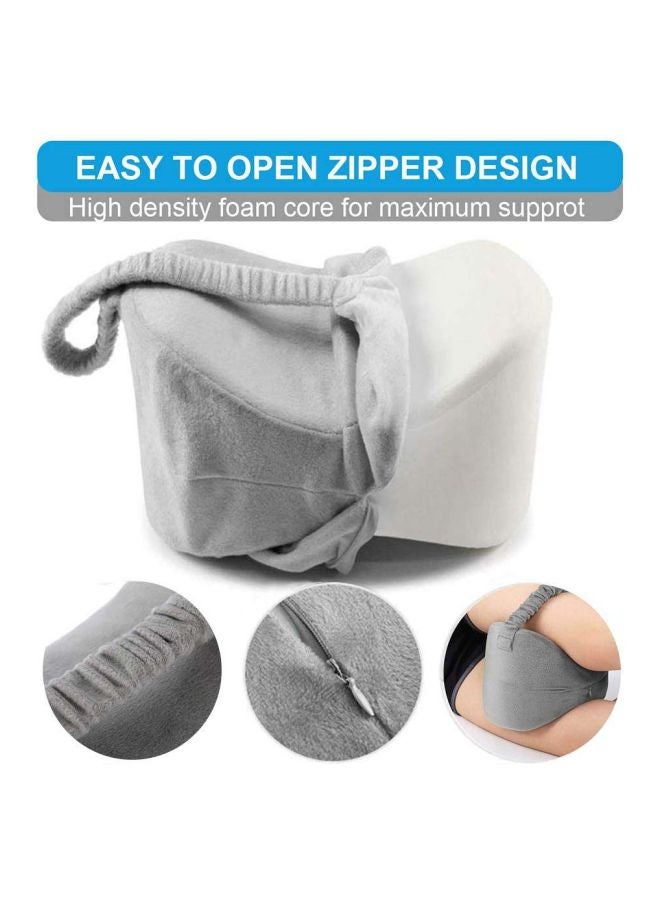 Aocome Knee Pillow For Side Sleepers Grey 10x7x6.5inch  - Image 2