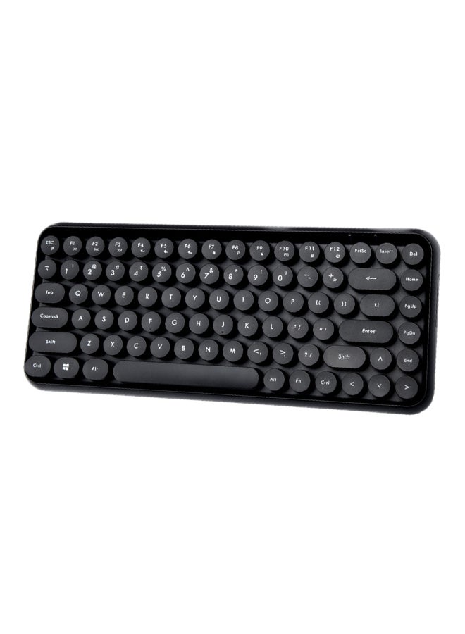 Ajazz Round Key Cap Bluetooth Keyboard Black  - Image 1