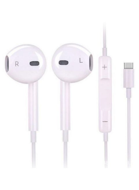 Type-C Port Hi-Fi Digital 3D In-Ear Earphone With Microphone White