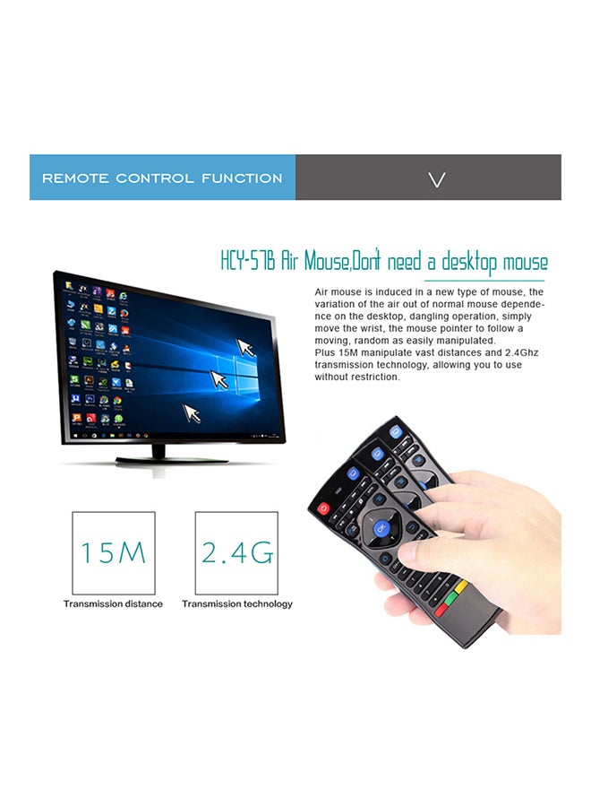 Mini Wireless Qwerty Keyboard And Sensor Fly Air Mouse Black - Image 2