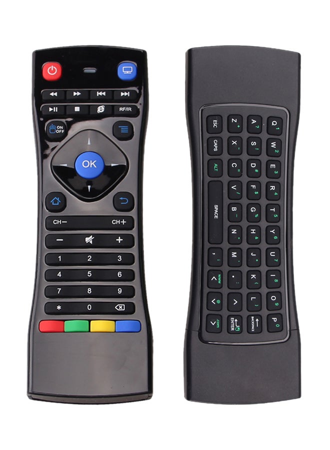 Mini Wireless Qwerty Keyboard And Sensor Fly Air Mouse Black - Image 1