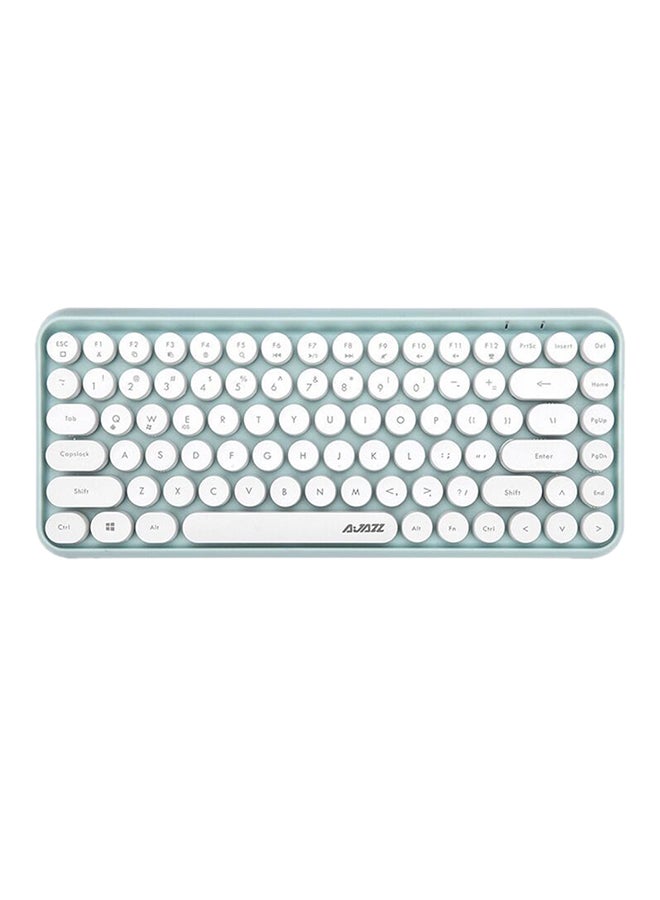 Ajazz Heijue 308i Bluetooth Wireless keyboard White/Mint  - Image 1