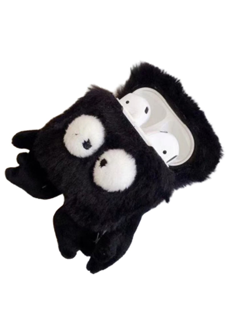 Generic - Plush Coal Ball Bluetooth Headphone Protective Cover For Apple AirPods 3 Pro Black - Image 1