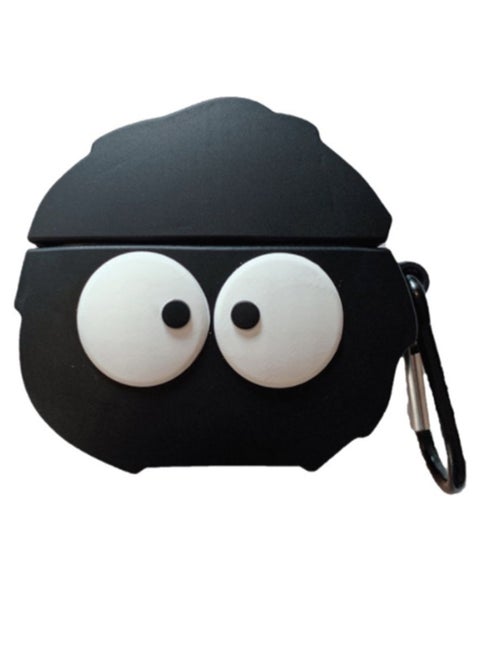 Coal Ball Shape Bluetooth Headphone Protective Cover For Apple AirPods 3 Pro Black