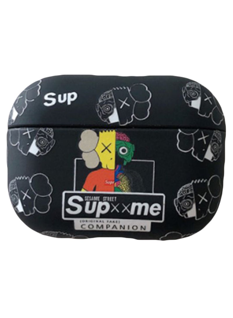 Generic - Scrub Trend Bluetooth Headphone Protective Cover For Apple AirPods Pro Black - Image 1