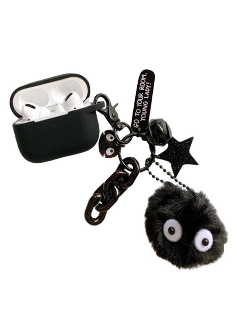 Generic - Coal Ball Pendant Bluetooth Headphone Protective Cover For Apple AirPods 3 Pro Black - Image 1