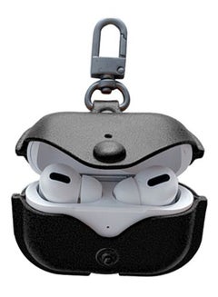INEIX Leather Protective Case Cover For Apple AirPods Pro Black  - Image 2
