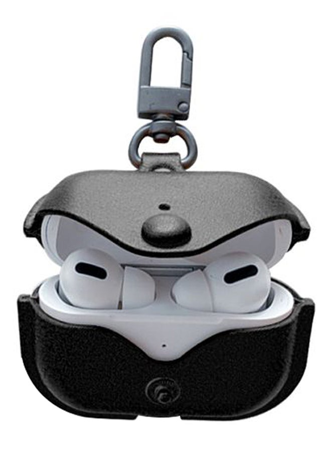 INEIX - Leather Protective Case Cover For Apple AirPods Pro Black - Image 1