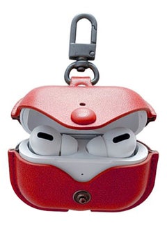 INEIX Leather Protective Case Cover For Apple AirPods Pro Red  - Image 2