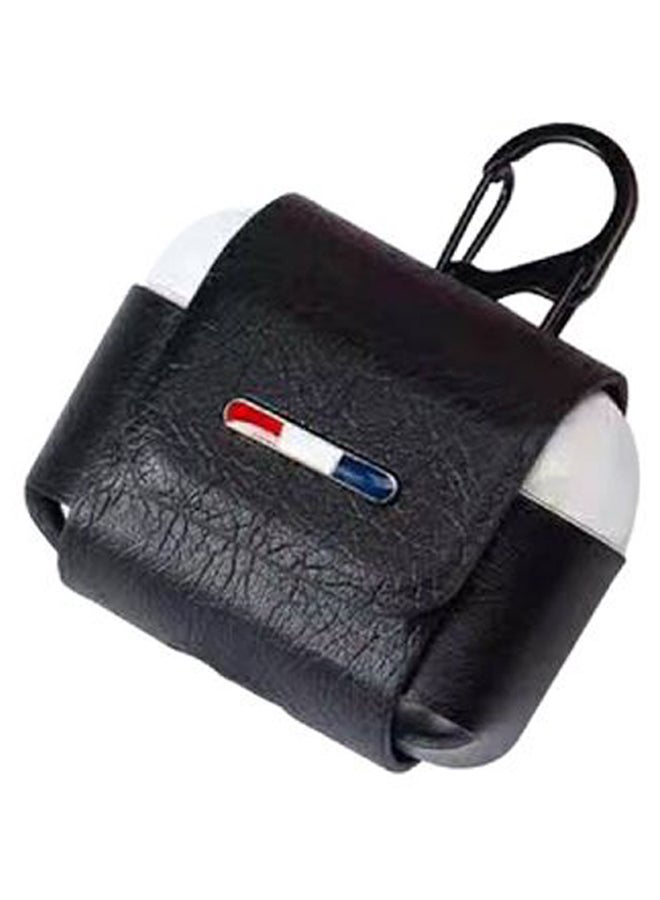 إينيكس حافظة واقية بتصميم فاخر لعلبة سماعات أبل آير بودز برو مع حلقة تعليق أسود - Image 3