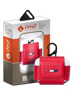 INEIX Premium Designer Case Cover For Apple AirPods Pro With Carabiner Red  - Image 1