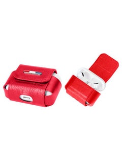 INEIX Premium Designer Case Cover For Apple AirPods Pro With Carabiner Red  - Image 3