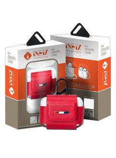 INEIX Premium Designer Case Cover For Apple AirPods Pro With Carabiner Red  - Image 4