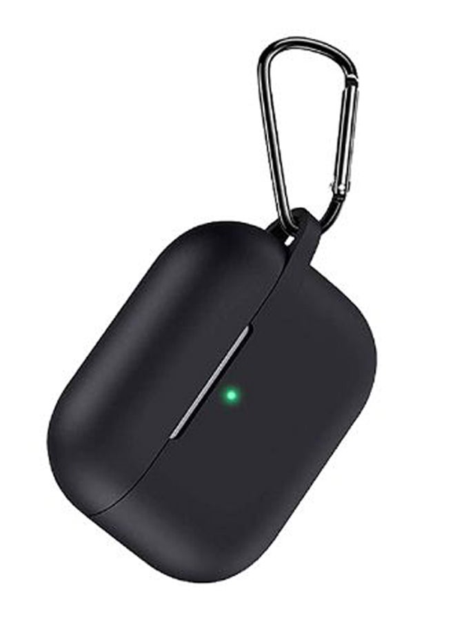 إينيكس حافظة حماية من السيليكون لعلبة سماعات أبل آير بودز برو مزود بحلقة تعليق أسود - Image 4