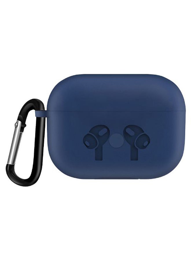 إينيكس حافظة حماية من السيليكون لعلبة سماعات أبل آير بودز برو مزود بحلقة تعليق أزرق - Image 1