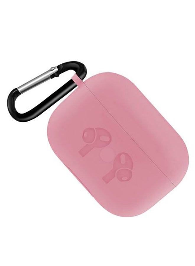 إينيكس حافظة حماية من السيليكون لعلبة سماعات أبل آير بودز برو مزود بحلقة تعليق وردي - Image 4