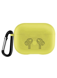 INEIX Silicone Case Cover For Apple AirPods Pro With Carabiner Yellow  - Image 1