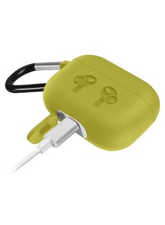 INEIX Silicone Case Cover For Apple AirPods Pro With Carabiner Yellow  - Image 3