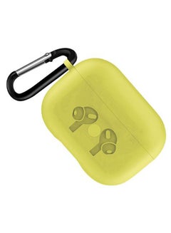 INEIX Silicone Case Cover For Apple AirPods Pro With Carabiner Yellow  - Image 4