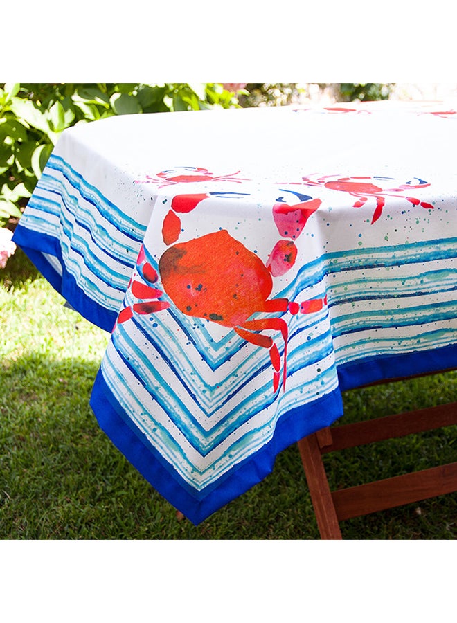 Biggdesign Anemoss Crab Printed Table Cloth White/Blue/Red 140x140cm  - Image 5